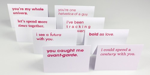 Typographic Valentines trypography card design _000