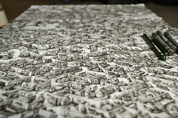 Ink Maze illustrations for Saatchi & Saatchi AMS Design Studio Blog_007